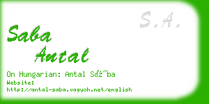 saba antal business card